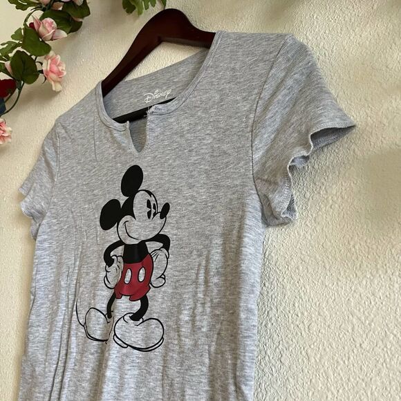 Disney Mickey Gray T Shirt - Picture 1 of 5